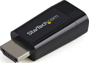 StarTech.com Compact HDMI to VGA Adapter Converter - Ideal for Chromebooks Ultrabooks & Laptops - 1920x1200/1080p - video adapter - HDMI / VGA - 4.5 cm