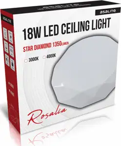 Ceiling LED light, diamond, 18W STAR, 3000K, 1350lm