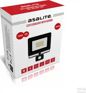 ASALITE LED spotlight 10W 6500K, 800Lm + sensor