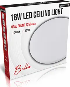 Ceiling LED light, round, 18W OPAL, 3000K, 1350lm