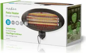 Grijalica za dvorište/terasu Nedis HTPA110EBK, zidna, 650/1300/2000 W