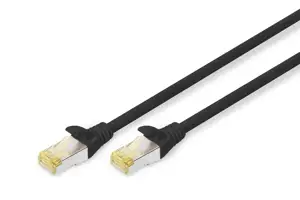 DIGITUS patch cable - 3 m - black