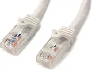 3m CAT6 Ethernet Cable - White Snagless Gigabit CAT 6 Wire - 100W PoE RJ45 UTP 650MHz Category 6 Network Patch Cord UL/TIA (N6PATC3MWH) - patch cable - 3 m - white