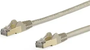 StarTech.com 5 m CAT6a Ethernet Cable - 10 Gigabit Category 6a Shielded Snagless RJ45 100W PoE Patch Cord - 10GbE Grey UL/TIA Certified - patch cable - 5 m - gray