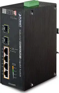 Planet IGS-624HPT, Industrial 4-Port 10 100 1000T 802.3at PoE w 2-Port 100 1000X SFP Ethernet Switch