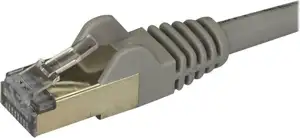 StarTech.com 2 m CAT6a Ethernet Cable - 10 Gigabit Category 6a Shielded Snagless RJ45 100W PoE Patch Cord - 10GbE Grey UL/TIA Certified - patch cable - 2 m - gray