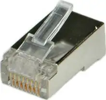 NaviaTec NVT-PLUG-198 Cat6 Western Shielded RJ45 konektor Western 8 8-plug (RJ45) 8 kontakata za okrugli kabel 10kom, Naviatec Article Nr. 198