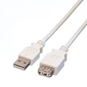 USB kabel 1,8m, Roline A-A M/F, 1.8 m, bijeli