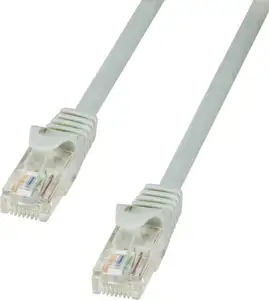 U/UTP prespojni kabel Cat.5e PVC CCA AWG26, sivi, 1,5 m