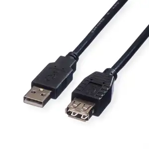 USB kabel 1,8m, AM - AF, Roline, crni
