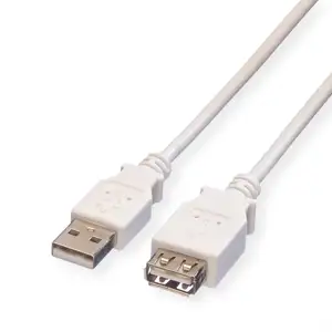 USB kabel 0,8m, AM - AF, Roline, bijeli