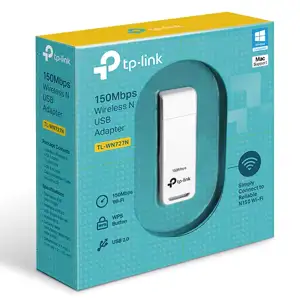USB Wirless adapter TP-Link TL-WN727N 150Mbps (2.4GHz), 802.11n/g/b, Supports Sony PSP