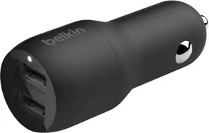 Auto punjač BELKIN, 2 x USB 2.0, Boost charge 24W, crni