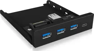 Icy Box IB-HUB1418-i3 Frontpanel mit USB 3.0 Type-C und Type-A Hub