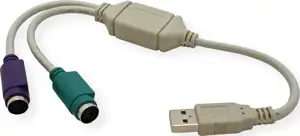 Adapter Roline USB - PS/2, Type A/M - 2×PS/2 (F)