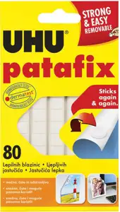 Ljepilo-jastučići 65g 80x Patafix Tac UHU 48810 bijelo blister