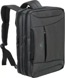 RivaCase carbon black changeable laptop bag / backpack 16 