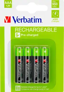 Verbatim AAA punjive baterije, 950mAh (4 komada)