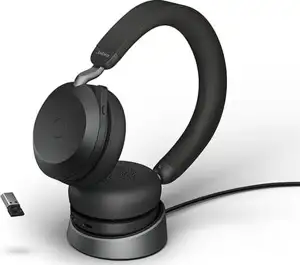 Jabra Evolve2 75 Stereo UC (USB-A) Bluetooth + Ladestation black