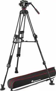 Manfrotto 504X & Alu Fast Twin stativ + torba