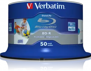 Verbatim BD-R 25GB 50er Spindel (6x) wide printable