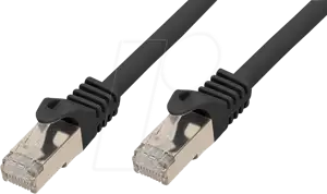 Patchkabel CAT7/6a S/FTP 10m black RJ45 Halogenfrei (LSZH)