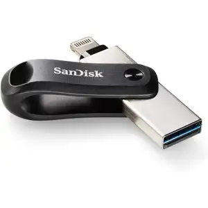 STICK 64GB USB 3.0 SanDisk iXpand Go Apple Lightning black/silver