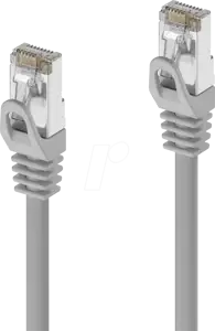 Patchkabel CAT6a RJ45 S/FTP 0,5m Grey