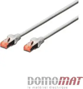 Patchkabel CAT6 RJ45 S/FTP Länge 5m, Farbe grey AWG 27/7, Cu, Digitus