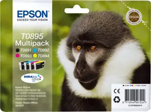 Epson T0895 Multipack - 4-pack - black, yellow, cyan, magenta - original - ink cartridge