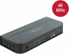 Delock HDMI KVM Switch 4K 60 Hz with USB 3.0 and Audio - KVM / audio / USB switch - 2 ports
