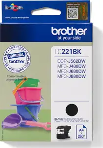 Brother LC221BK - black - original - ink cartridge