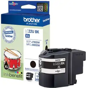 Brother LC22UBK - XL - black - original - ink cartridge