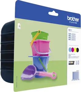 Brother LC221 Value Pack - 4-pack - black, yellow, cyan, magenta - original - ink cartridge