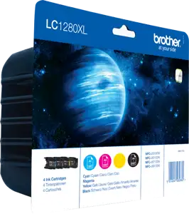 Brother LC1280XL Value Pack - 4-pack - black, yellow, cyan, magenta - original - ink cartridge
