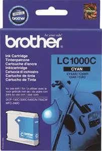 Brother LC1000C - cyan - original - ink cartridge