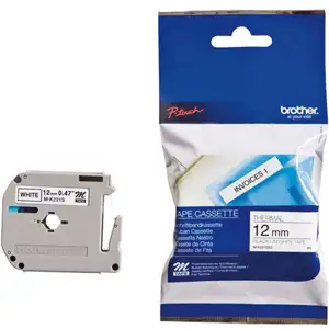 Brother non-laminated tape MK231S - Black on white