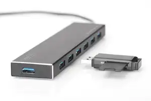DIGITUS USB 3.0 Office Hub DA-70241-1 - hub - 7 ports