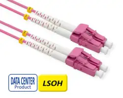 Roline VALUE optički kabel 50/125µm LC/LC Duplex, OM4, Low-Loss-Connector, 2.0 m, ljubičasti