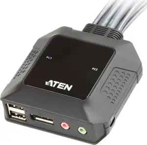 ATEN 2-port USB DisplayPort KVM Switch sa kablovima (CS22DP)