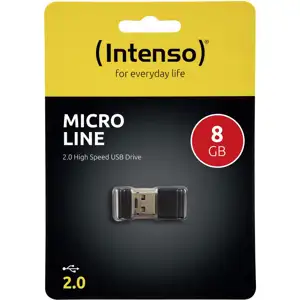 STICK 8GB USB 2.0 Intenso Micro Line Black