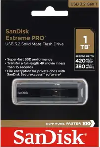 STICK 1TB USB 3.2 SanDisk Extreme Pro Black