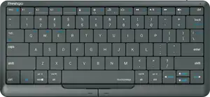 Prestigio Click&Touch 2, wireless multimedia smart keyboard with touchpad embedded into keys, auto-switch between keyboard and touchpad modes, touch multimedia sliders, left and right physical 