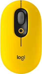 Miš LOGITECH POP, bežični, optički, 1000dpi, USB, Bluetooth, žuto-crni