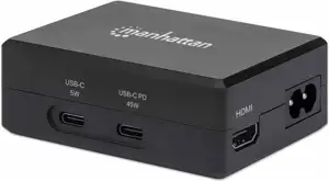 Docking station MANHATTAN, USB-C PD 45W, HDMI, 2x USB 3.2, USB-C, crni