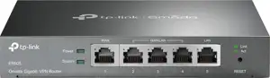 TP-Link ER605 Omada Gigabit VPN Router, 1 x G WAN, 1 x G LAN, 3 x WAN/LAN, 25K Concurrent Sessions, 128 MB DRAM, SPI 16MB Flash,IPSec, L2TP, PPTP, OpenVPN, SPI Firewall, DoS, 4 KV lightning protection