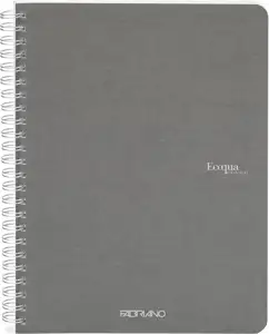 Bilježnica Fabriano Ecoqua original A5 90g 70L spiralna kocke antracite 19148101