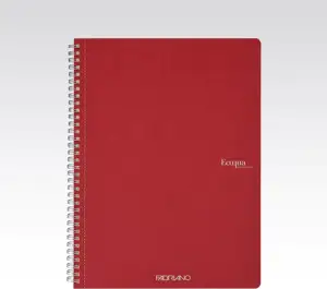 Bilježnica Fabriano Ecoqua original A4 90g 70L spiralna crte cherry 19290203