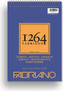 Blok Fabriano 1264 sketch 21x29,7 (A4) 90g 120L pale ivory spiralni top side 19100637
