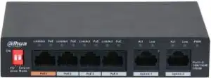 Dahua DOD Switch 6 Gigabit port 4 PoE, PFS3006-4GT-60-V2